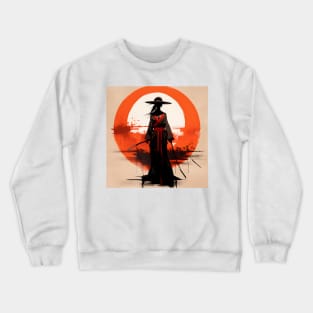 Artsy Female Samurai Crewneck Sweatshirt